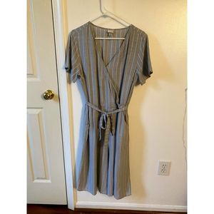 A new day gray and white jumpsuit